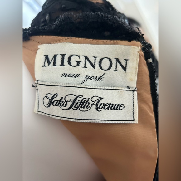 Mignon Black Lace Maxi Long Sleeve Evening Dress Size 6 - Picture 8 of 10